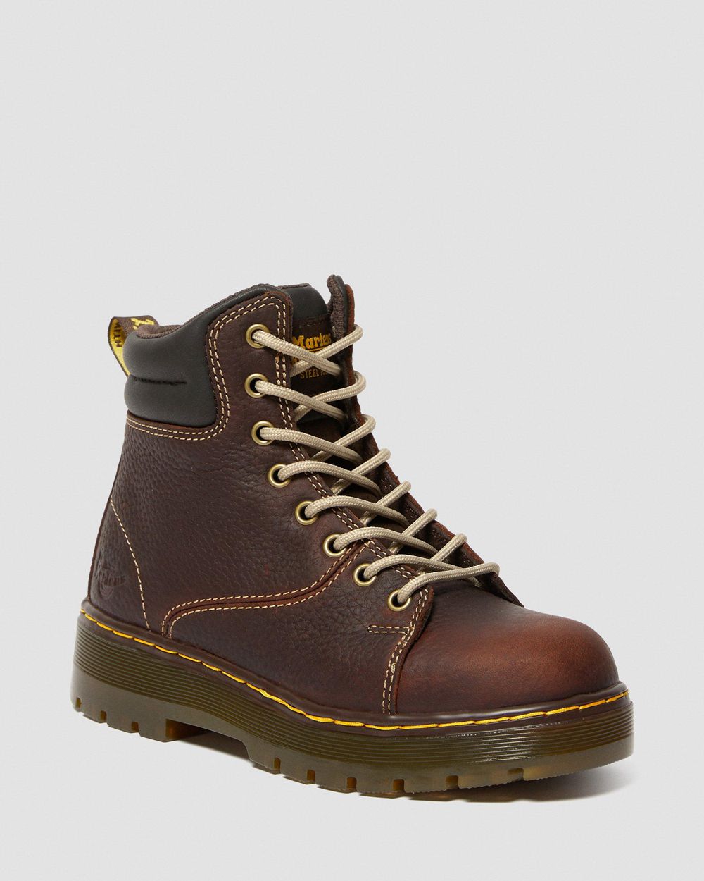 Dr Martens Gilbreth Steel Toe Kožené Pracovné Topánky Damske ( Tmavo Hnede ) SK 481-XVIFAU